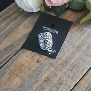 Silver Patterned Ring